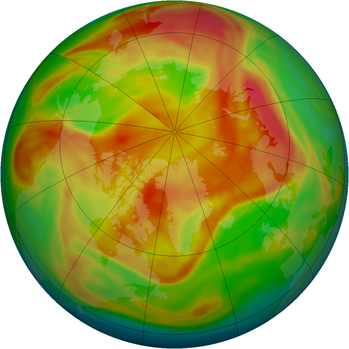 Arctic ozone map for 24 March 2006